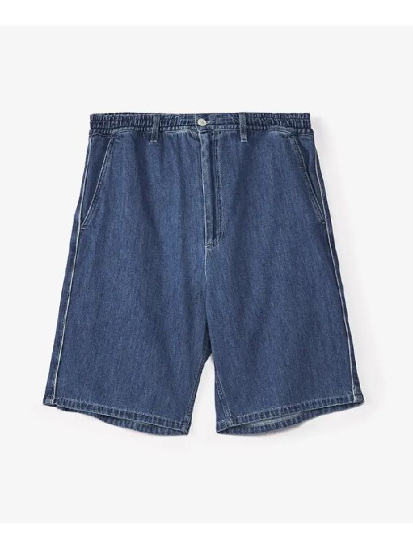 Banded Denim Bermuda Shorts