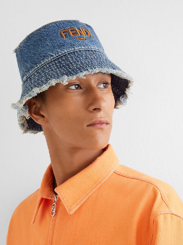 HATS FXQ963AN9J F0RU7 Blue Bucket Hats