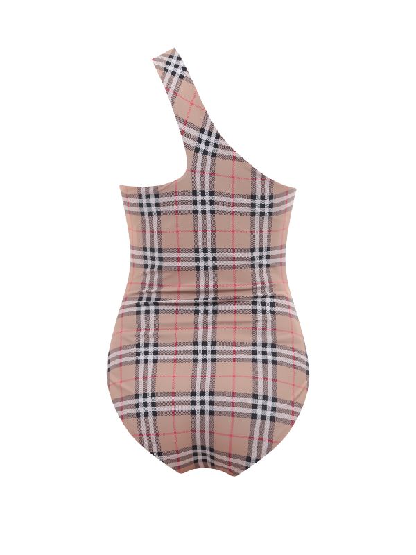 Vintage Check One-shoulder Swimsuit