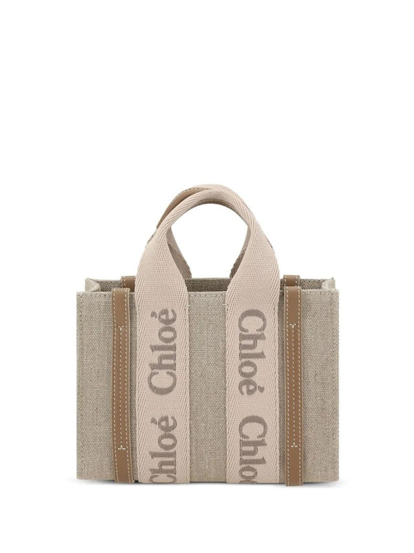 Woody Logo Canvas Mini Tote Bag