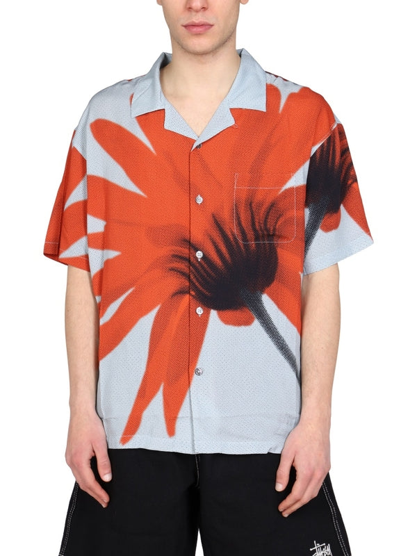 Flower Printing Short Sleeve Shirt