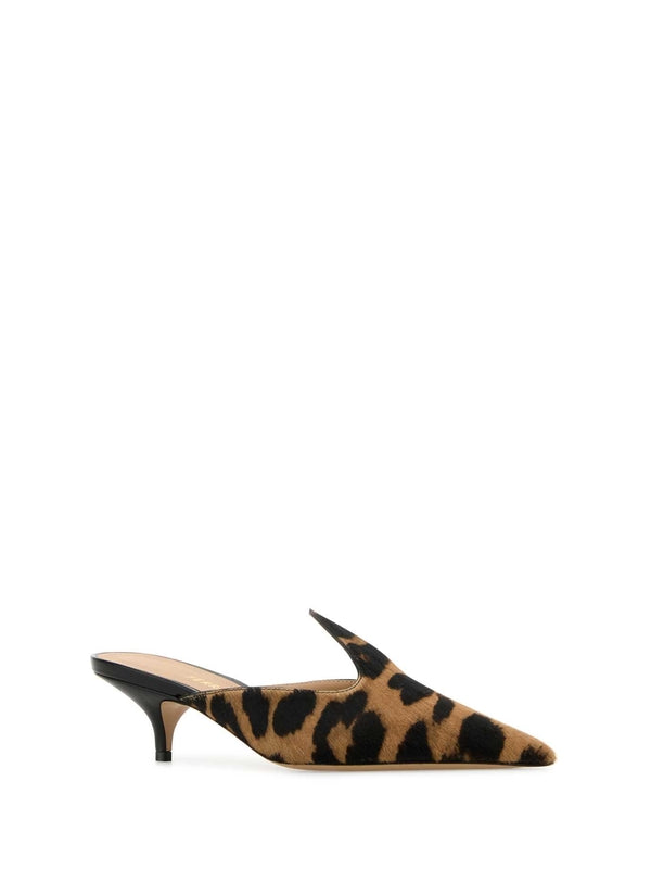 DORYE Leopard Leather Sandal Heel