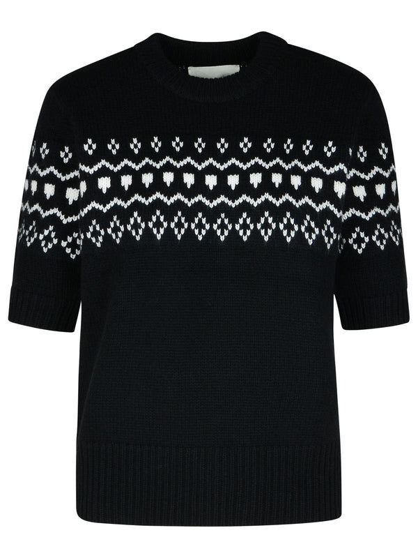 Ylva Jacquard Cashmere Short-Sleeve Knit