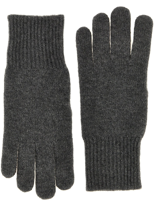 Suede Detail Cashmere Gloves