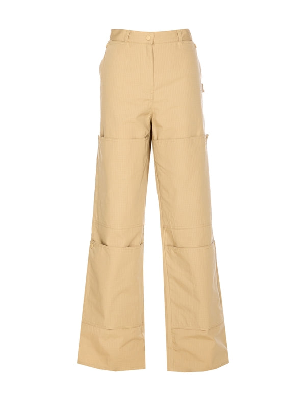 Multi-Pocket Back Logo Cotton Pants