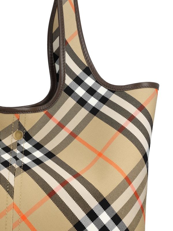 BURBERRY - Vintage Check Small Tote Bag - Jente