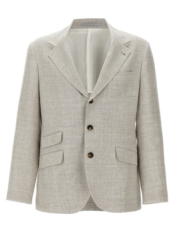 Single-Breasted
  Linen Blend Jacket