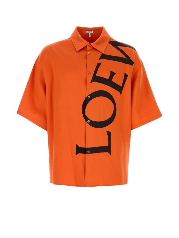Logo Silk Short-Sleeve Shirt