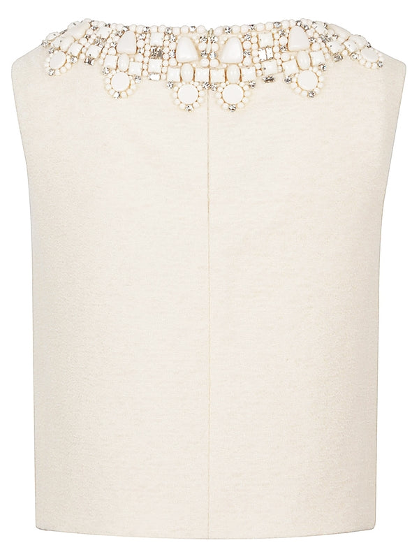 Celine Beige Sleeveless Top