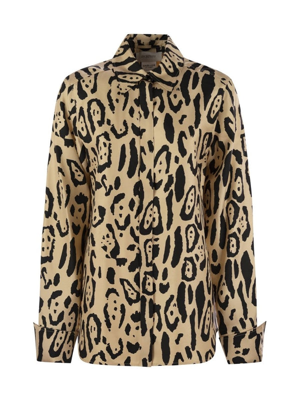 All-Over Printed Silk Shirt