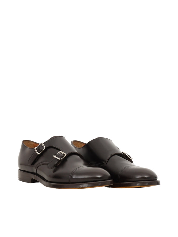 Buckle Detail Calfskin Monk Straps