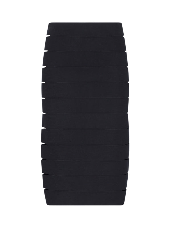 Side Slit Slim Skirt