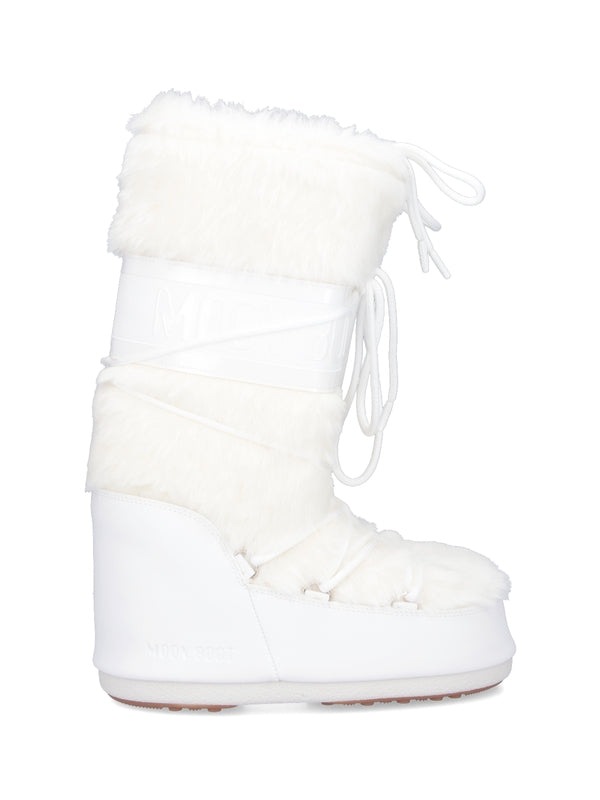 Fake Fur Lace-Up Boots