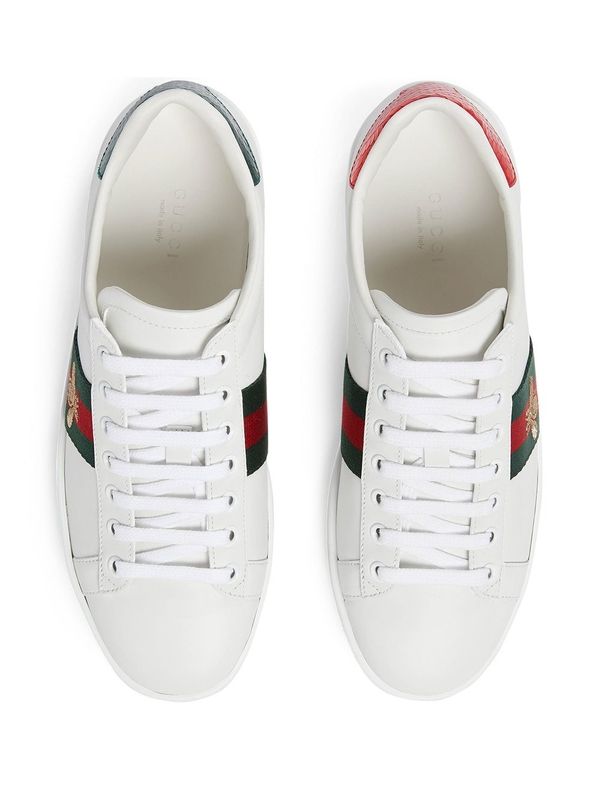 Ace Web Leather Sneakers