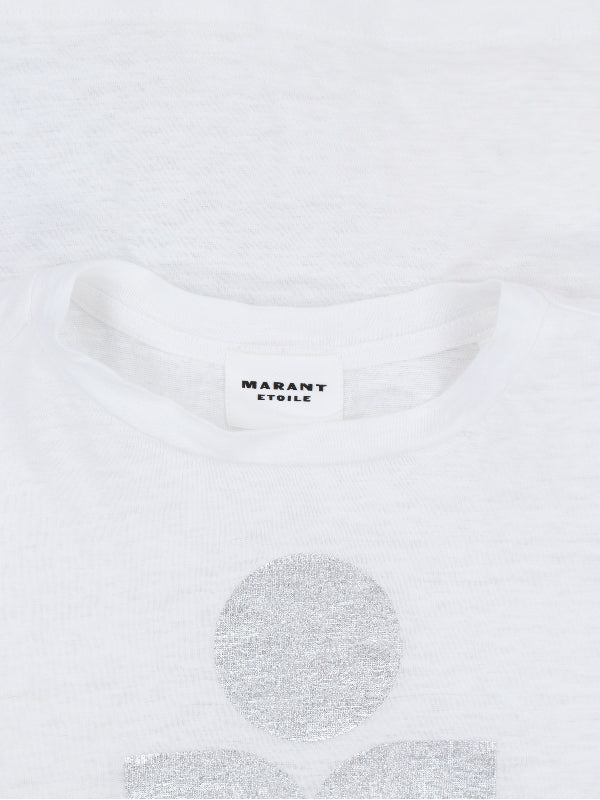 Zewel Logo Linen Short-Sleeve T-Shirt