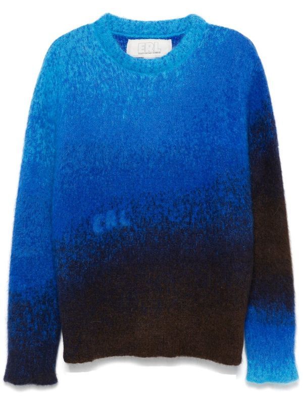 Gradient Effect Mohair Blend Knit