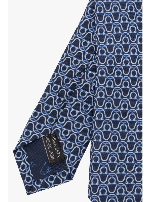 Gancini Printed Silk Tie