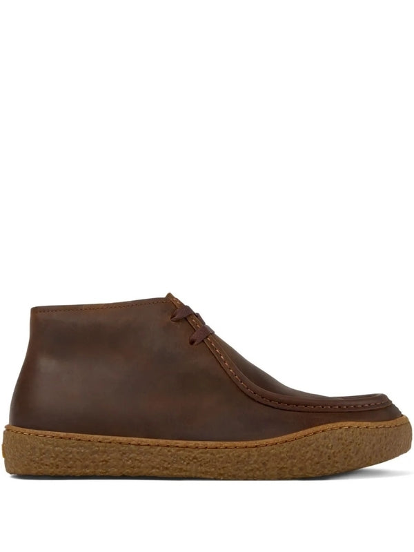 Camper Brown Lace-Up Boots