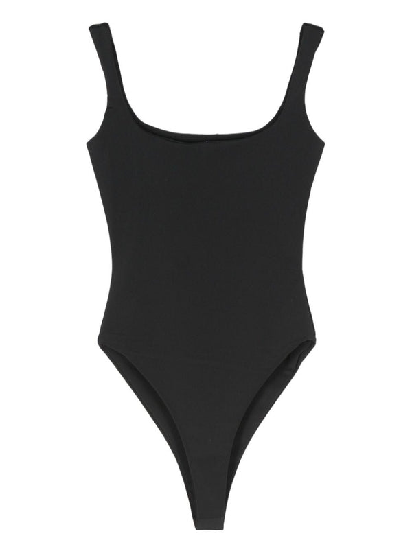 Square Neck Stretch One-Piece
  Swimsuit