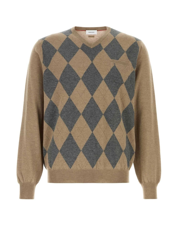 Ferragamo Beige Knitted