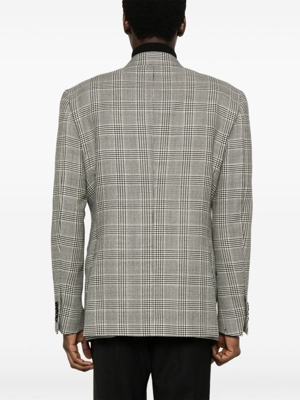 Check Pattern Double Wool Tailored Jacket