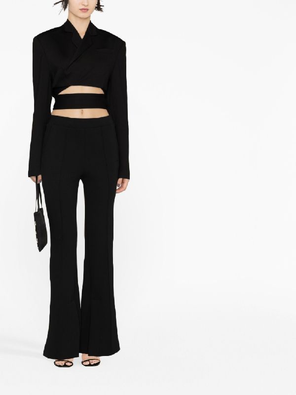 Overlap Strap Cropped Jacket