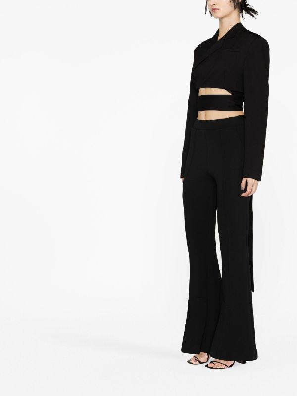 Overlap Strap Cropped Jacket