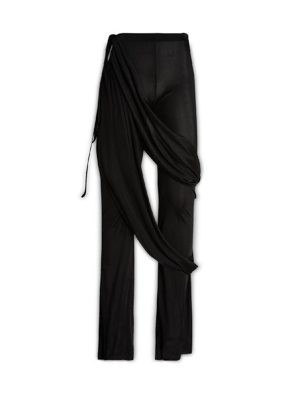 Draped Detail Flare Pants