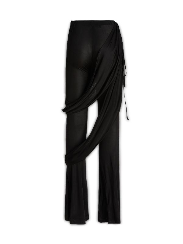 Draped Detail Flare Pants