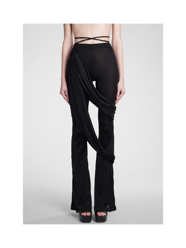 Draped Detail Flare Pants