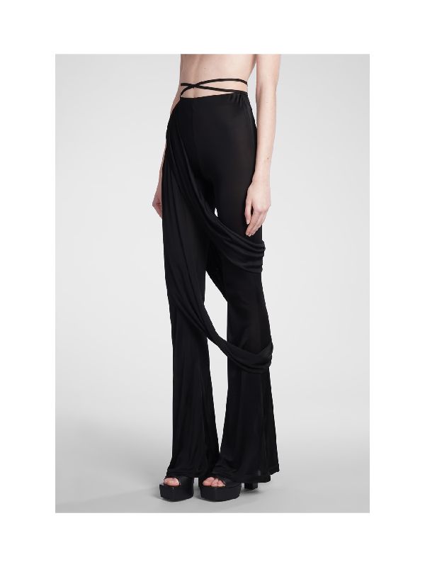 Draped Detail Flare Pants