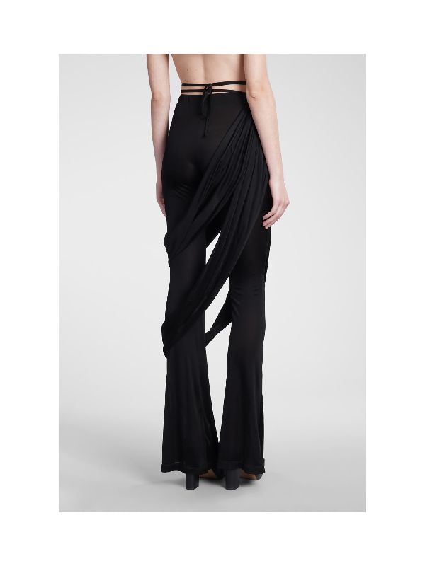 Draped Detail Flare Pants