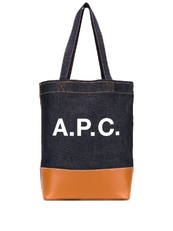 Axelle Axel Logo Denim Shopper Bag