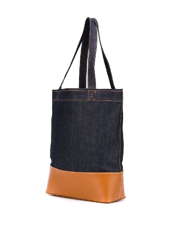 Axelle Axel Logo Denim Shopper Bag