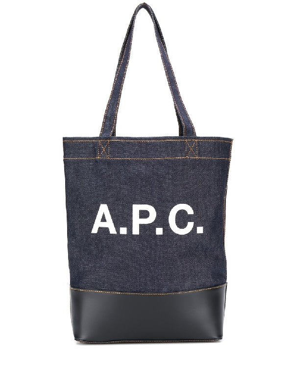 Axelle Axel Logo Denim Shopper Bag