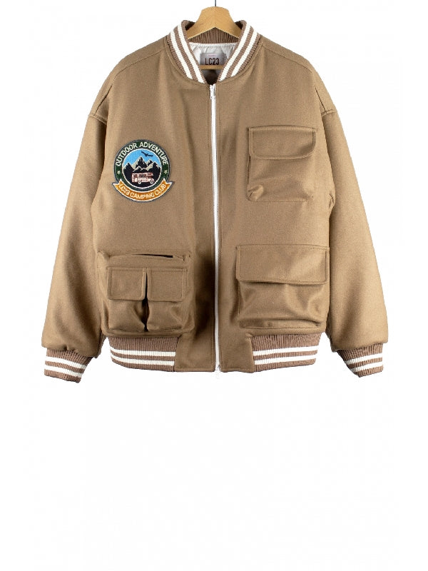 Multi Pocket Varsity Jacket