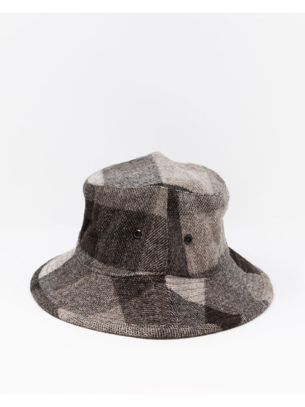 Gray Check Bucket Hat