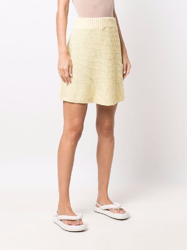 Cotton Knit Mini Skirt