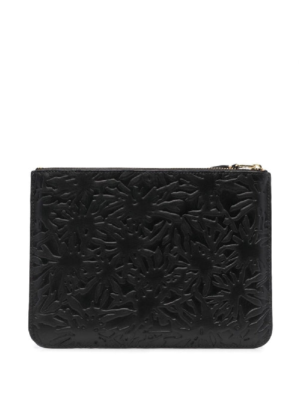 Graphic Embossed Clutch Bag