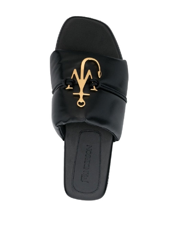 Anchor Metal Logo Band Sandals