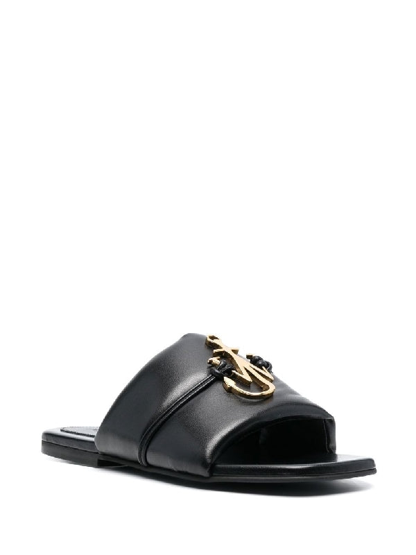 Anchor Metal Logo Band Sandals