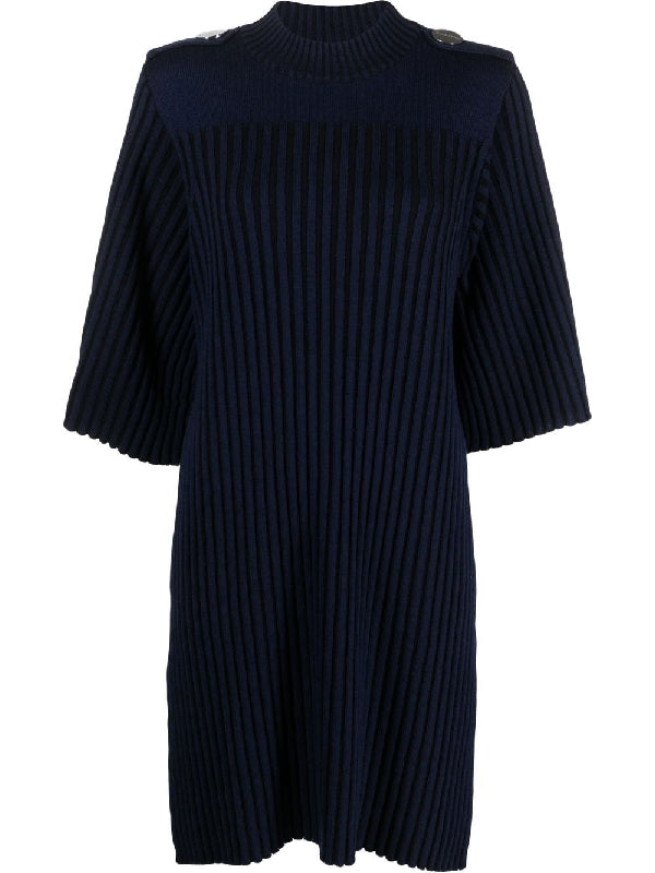 Rib Wool Knit One-Piece Dress