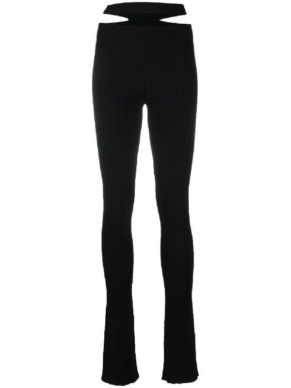 Waist Cut Slim Knit Pants