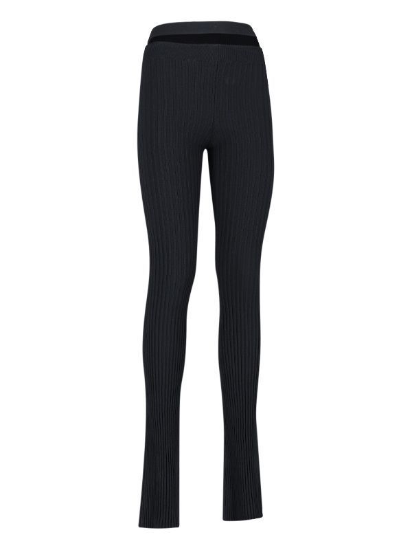 Waist Cut Slim Knit Pants