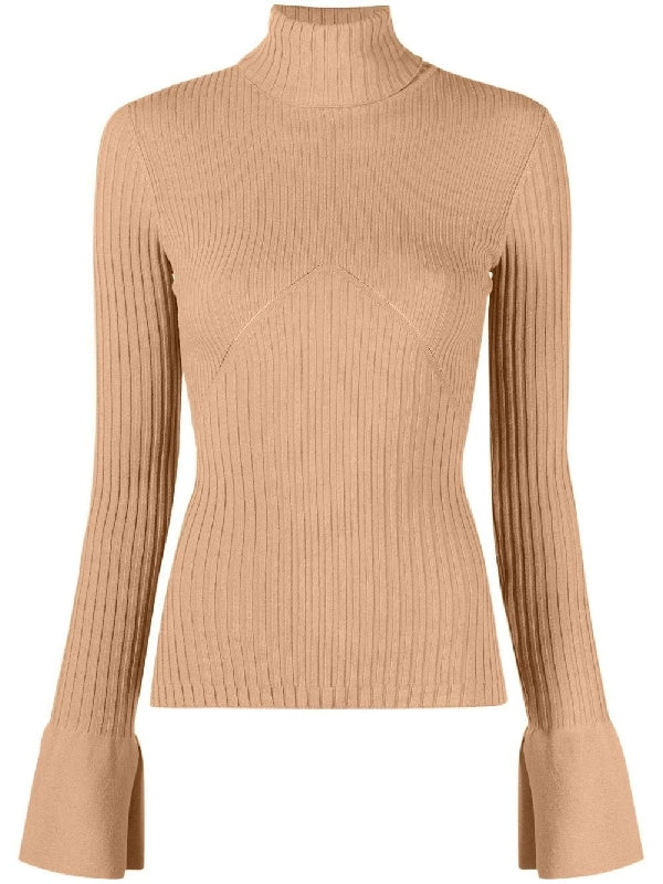 Flare Sleeve Turtleneck Knit