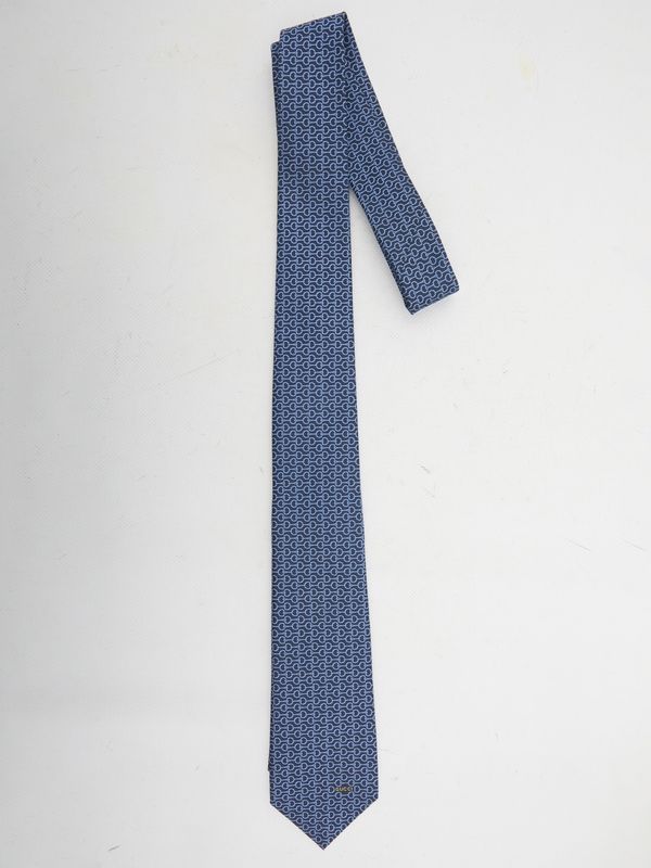 Horsebit Jacquard Silk Tie