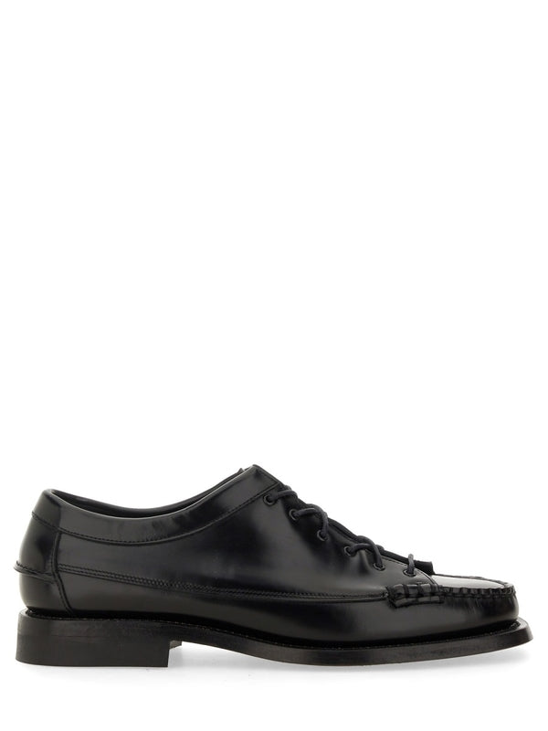 Black Calfskin Lace-Up Shoes