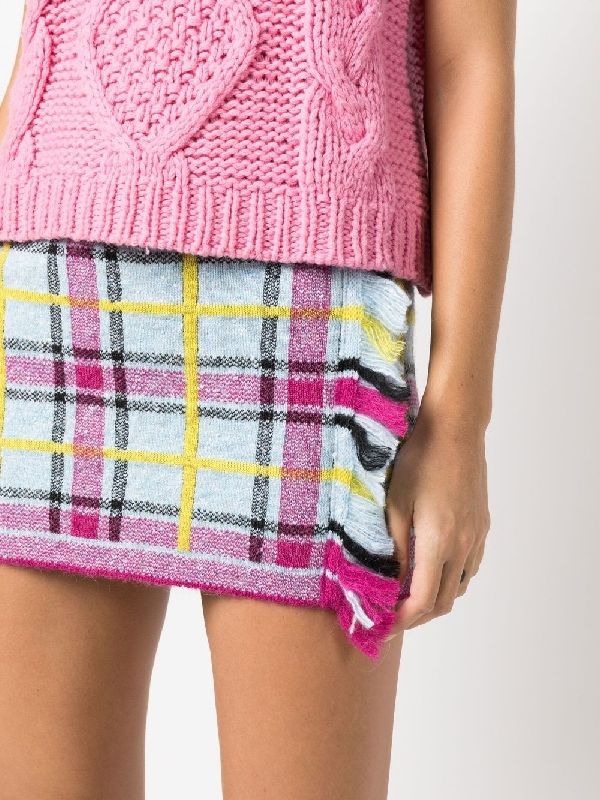 Tracy Check Double Buckle Skirt