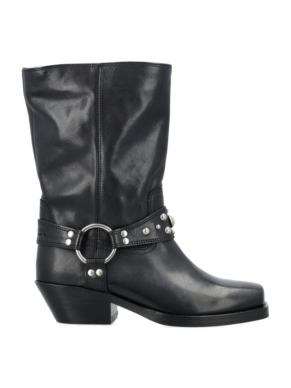 Antya Buckle Leather Boots