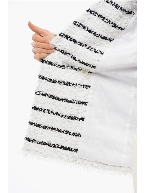 Stripe Double-breasted Tailored Jacket